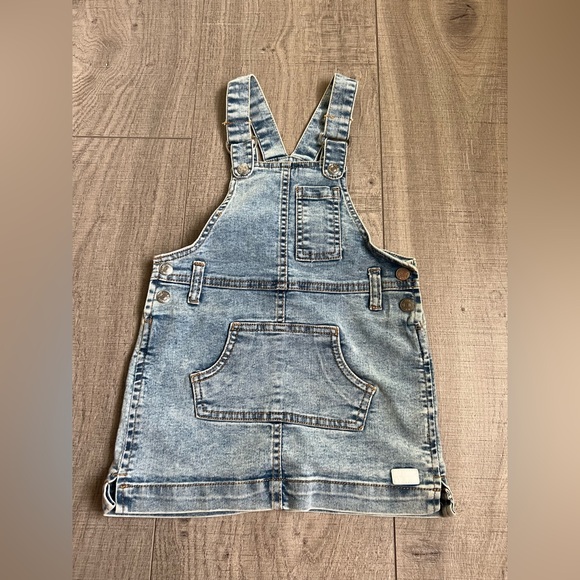7 For All Mankind Blue Kids Overall Dress - Picture 1 of 5